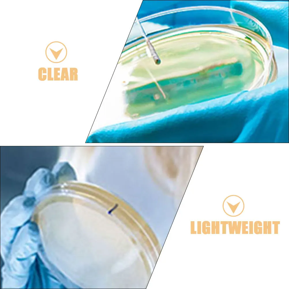 

10 Pcs Specimen Dishes Clear Petri Plastic Culture Agar Plate Lab Equipment and Supplies