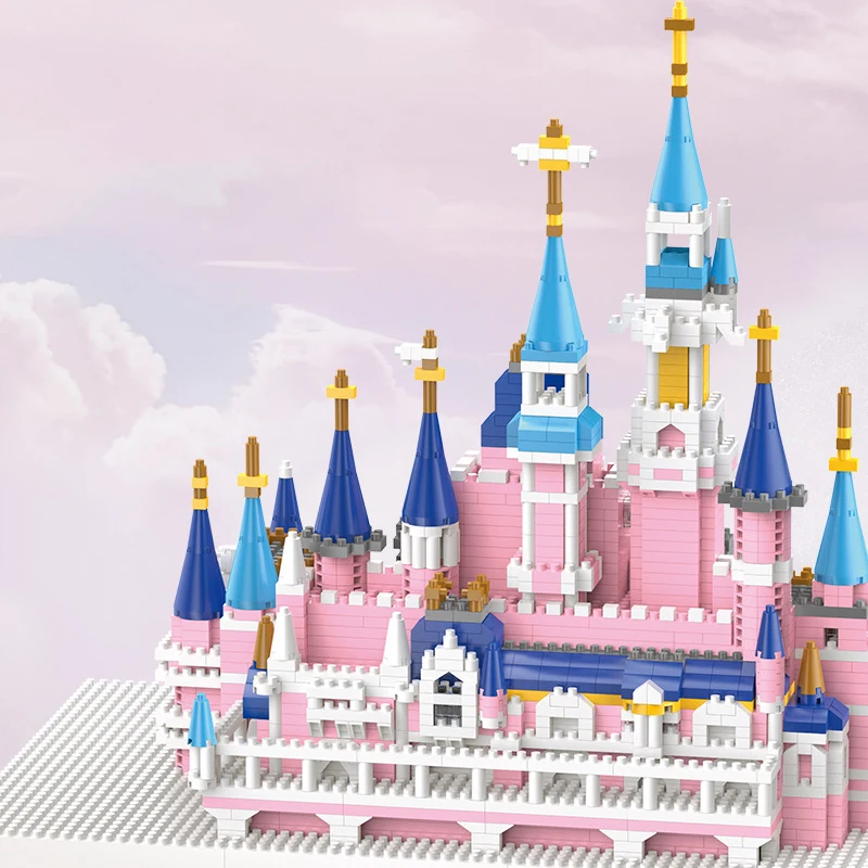 Castillo de fantasía, bloques de construcción, princesa para niña, rompecabezas de alta dificultad para niños, juguete