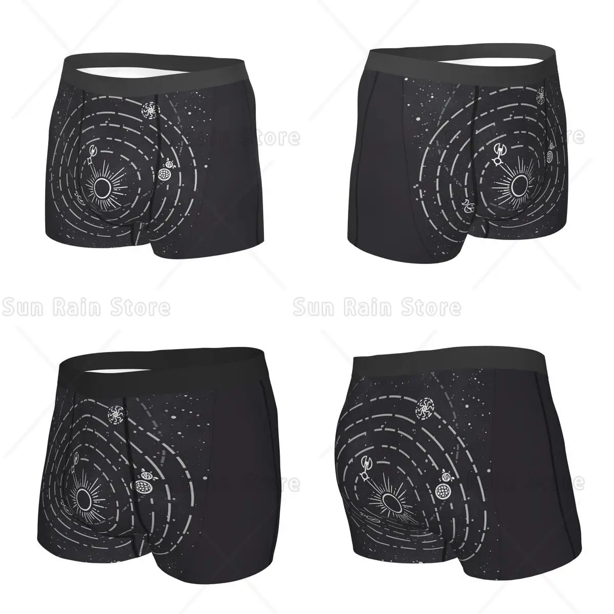 Cuecas boxer shorts exterior wilds sistema solar calcinha ventilar roupa interior masculina para homme homem namorado presente