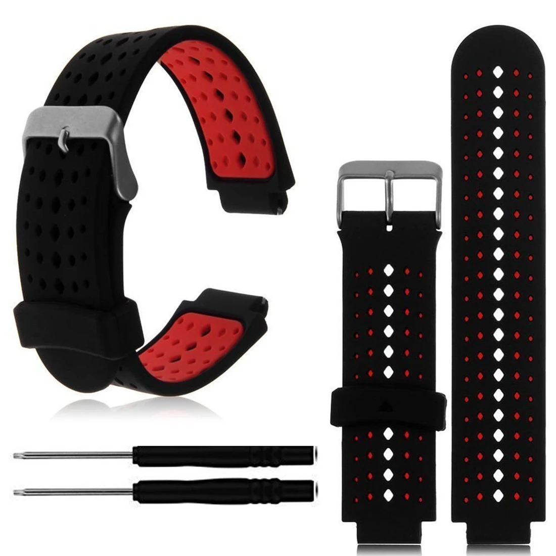 Silicone Watch Strap for Garmin Forerunner 220/230/620/630/235