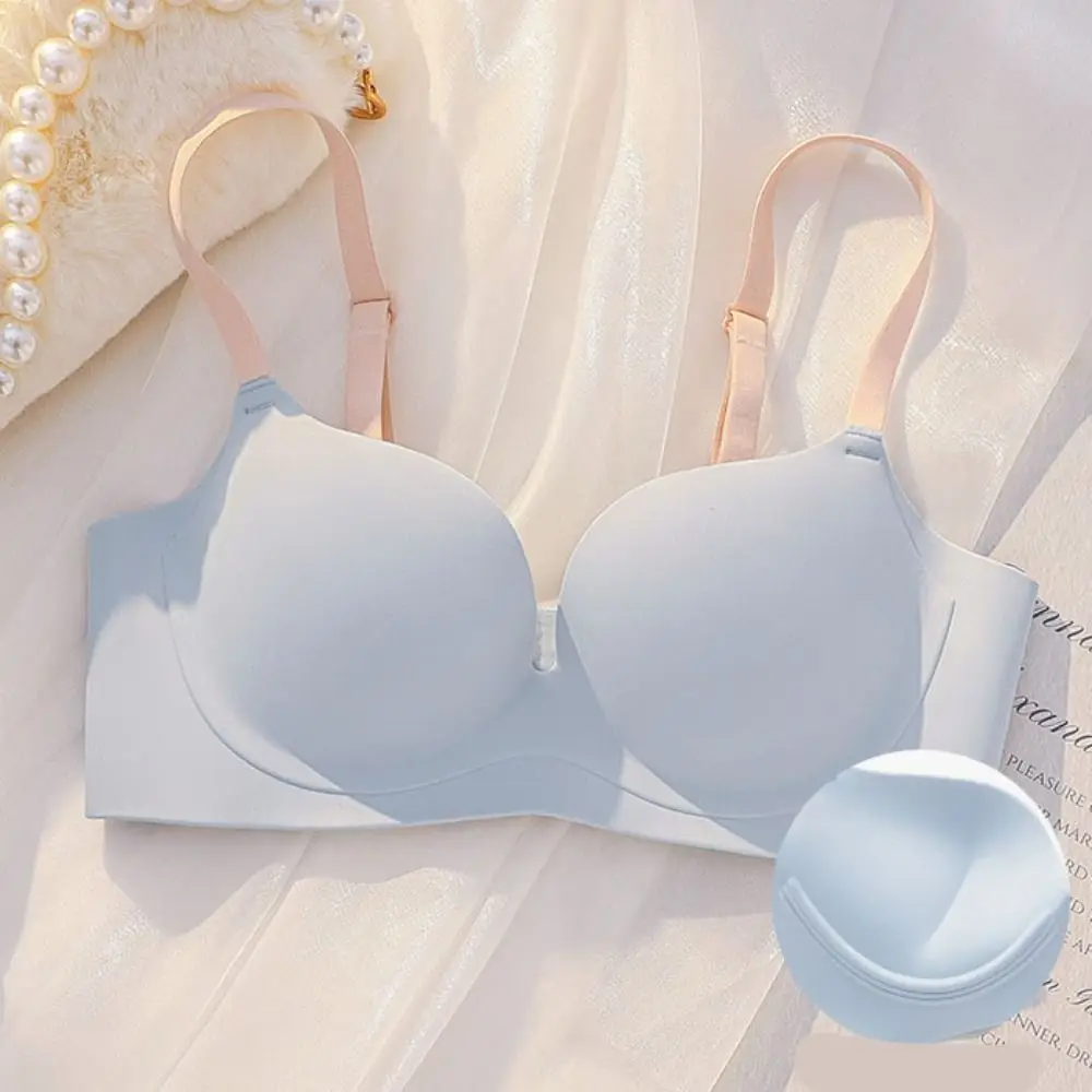 

Gifts Letter Curve Wireless Deep V Bra Shockproof Anti-sagging Brassiere for Women Traceless Lingerie Push Up Underwear Running