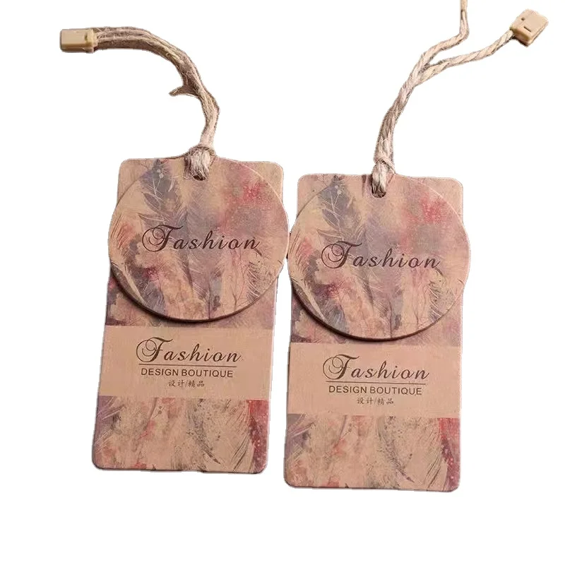 

Custom..pieces.Factory supply hangtag with eyelet customised logo hangtag-shirt printed hang with string
