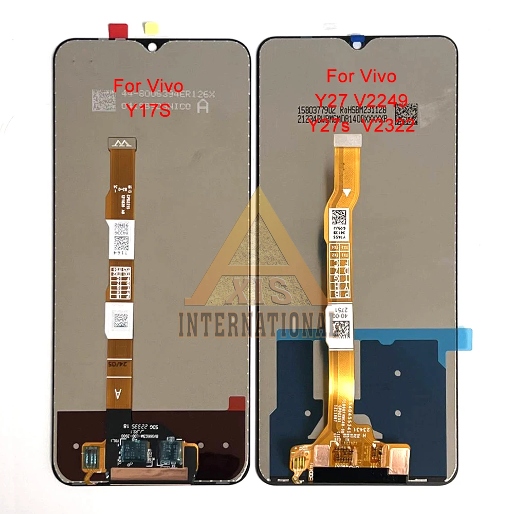 Original For Vivo Y27S V2322 LCD Y17S Display Screen+Touch Panel Digitizer Frame For Vivo Y27 V2249 LCD Y17 1902 V1901A Display