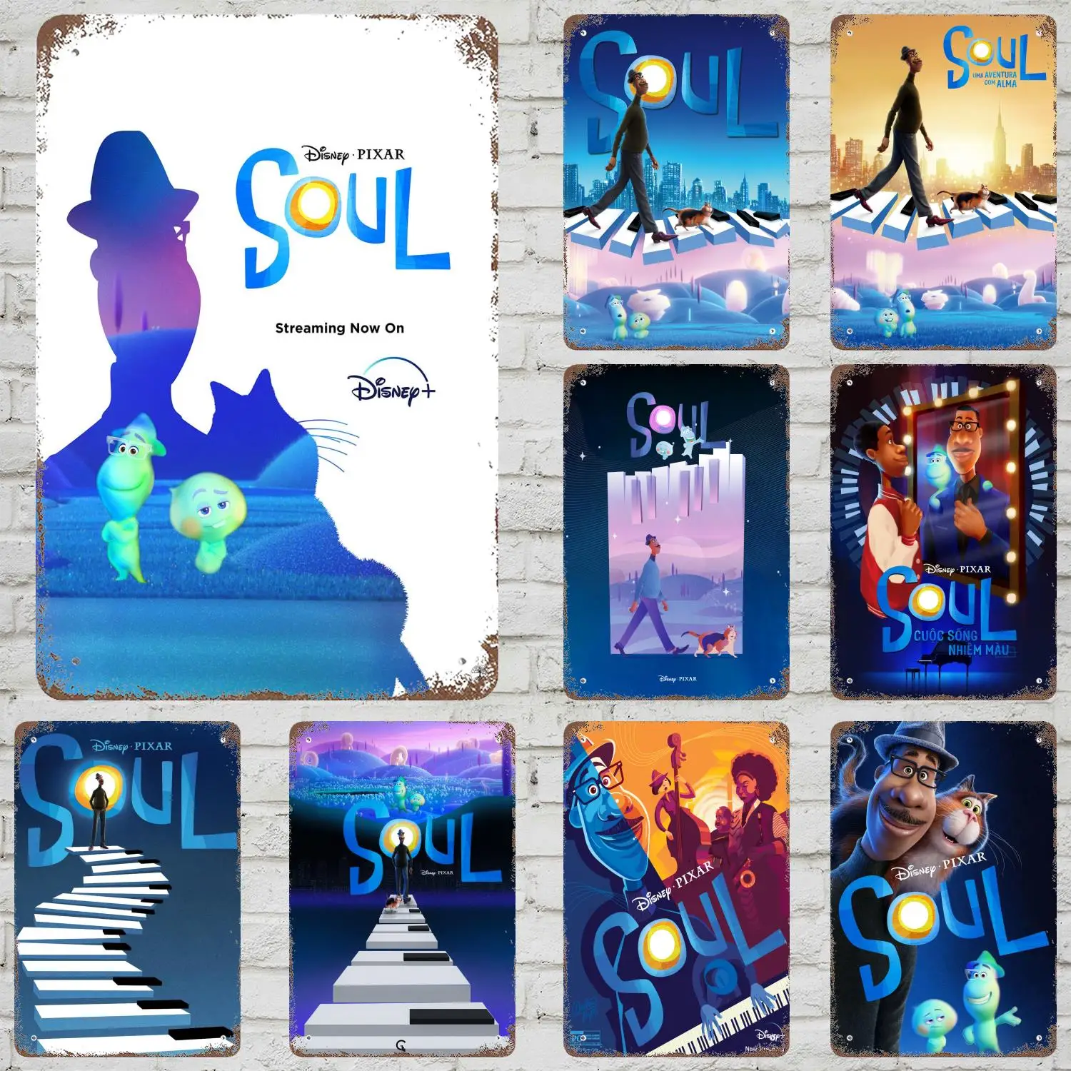 

MINISO Soul Classic Poster Rusty Metal Plaque Retro Decorative Plate Bar Man Cave Garage Club Metal Sign Wall Decoration