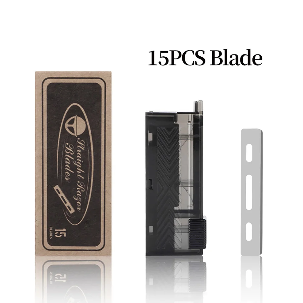 15 قطعة/صندوق شفرات حلاقة من جانب واحد للرجال ماكينة حلاقة آمنة من الفولاذ المقاوم للصدأ استبدال شفرة حلاقة لوازم الحلاقة