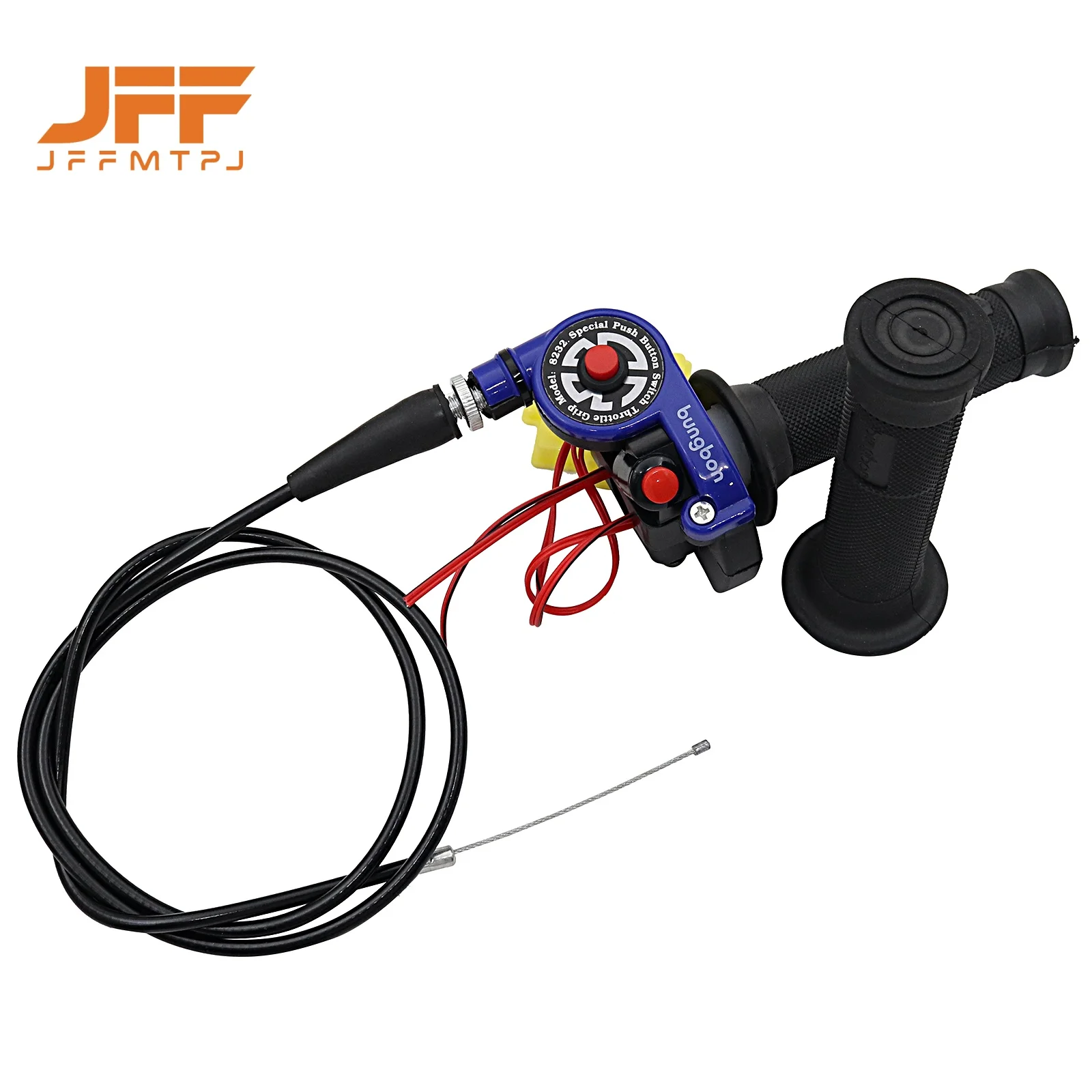 1 Pair 22mm 7/8'' Motorcycle Twist Throttle Grip With Cable Handlebar Accelerator With Engine On/Off Button For Honda Yamaha