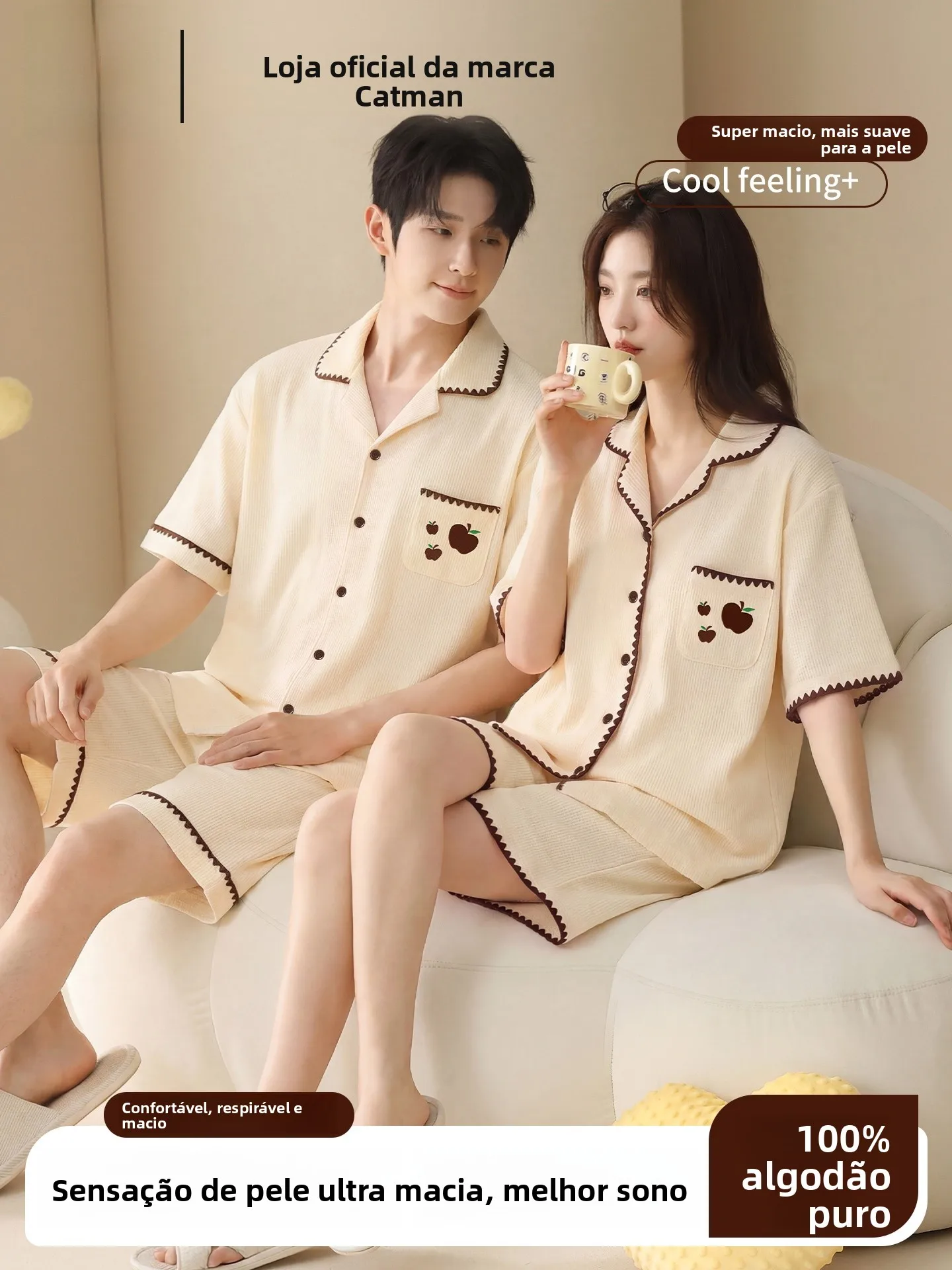 couple's-pure-cotton-sleepwear-summer-2026-new-cute-cartoon-women's-home-clothes-set-men's-short-sleeve-loose-fit-comfortable