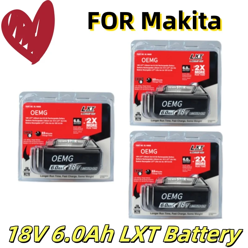 

FOR Makita 18V 6.0Ah Battery:DIY Project Ready 18V steady output,6.0Ah runtime.Works with FOR Makita home tools,charges fast