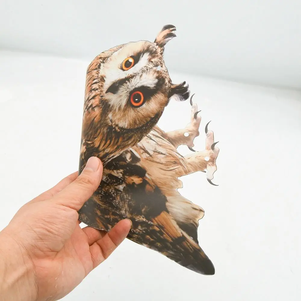 Hanging Bird Repel Scare Devices Owl Scarecrow Waterproof Fake Bird Repellent with Bells Decoration Wind Chime Bird Repeller view 4