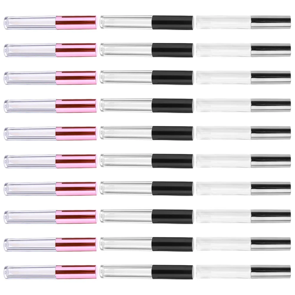 

30Pcs Lip Gloss Tubes Refillable Easy Carry Empty Containers DIY Lip Balm Holder for Makeup Use DIY Tubes Lipstick Holder