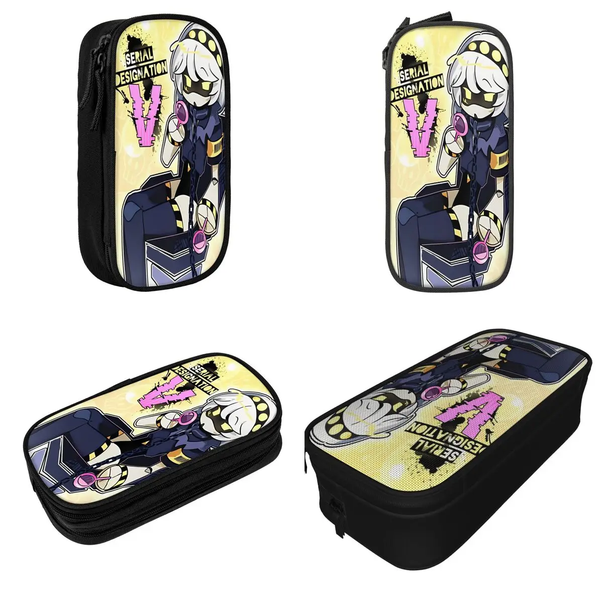 Horro Anime Murder Drones Pencil Case Comedy Pencil Pouch Pen Holder for Girls Boys Large Storage Bag School Zipper Stationery