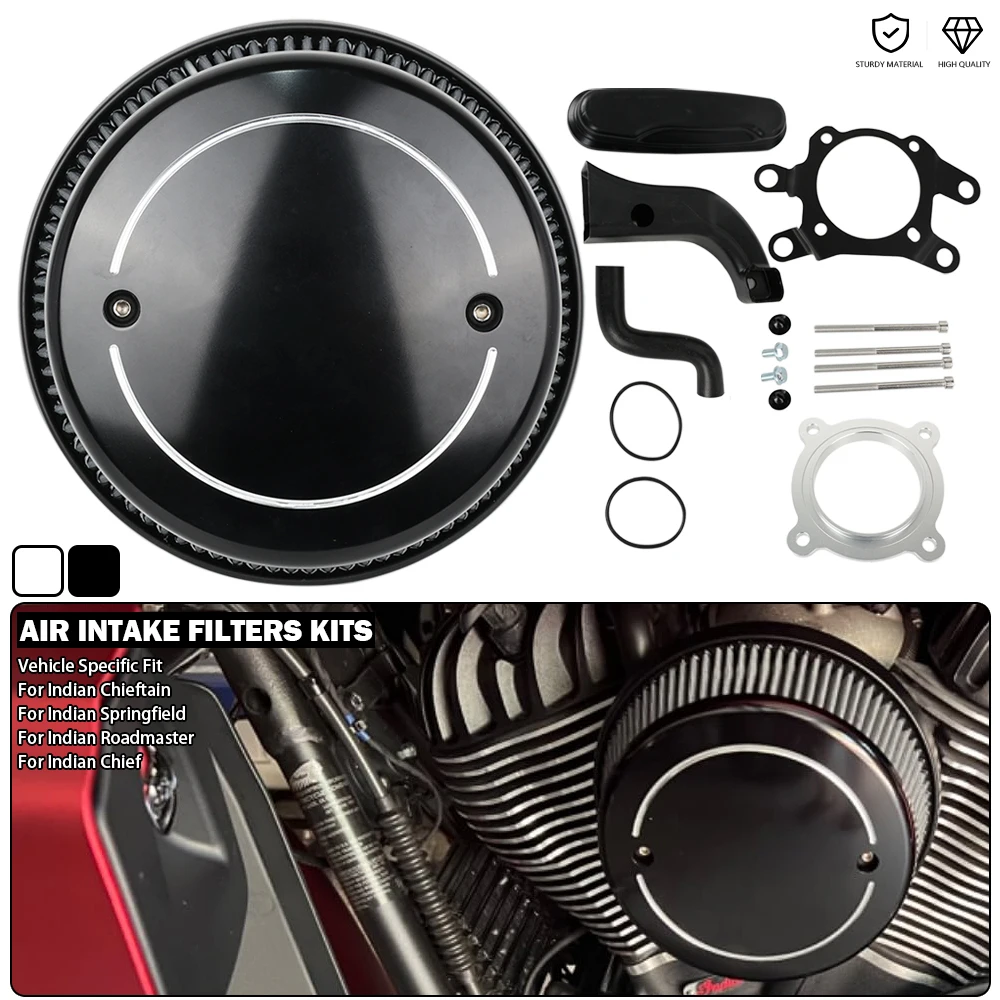 Air Filter Assembly High Flow Air Intake Kit Fit For Indian Chief Vintage Chieftain Dark Horse Roadmaster Springfield 2014-2026