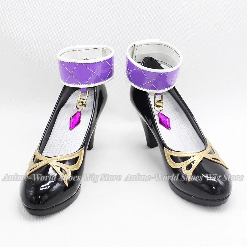 Game Genshin Impact Lisa Cosplay Shoes Custom Made High Heels Women Halloween Carnival Party Anime Role Play Shoes