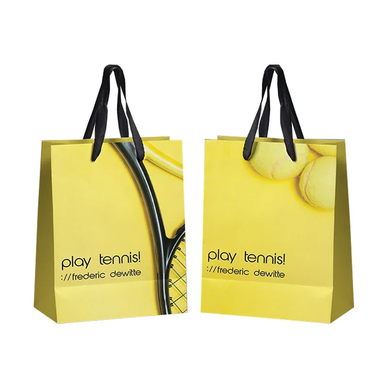 Bolsa de regalo de papel Kraft de alta calidad con asa, bolsa de compras, tienda de ropa, cosméticos, embalaje de joyería, bolsas de compras, venta al por mayor