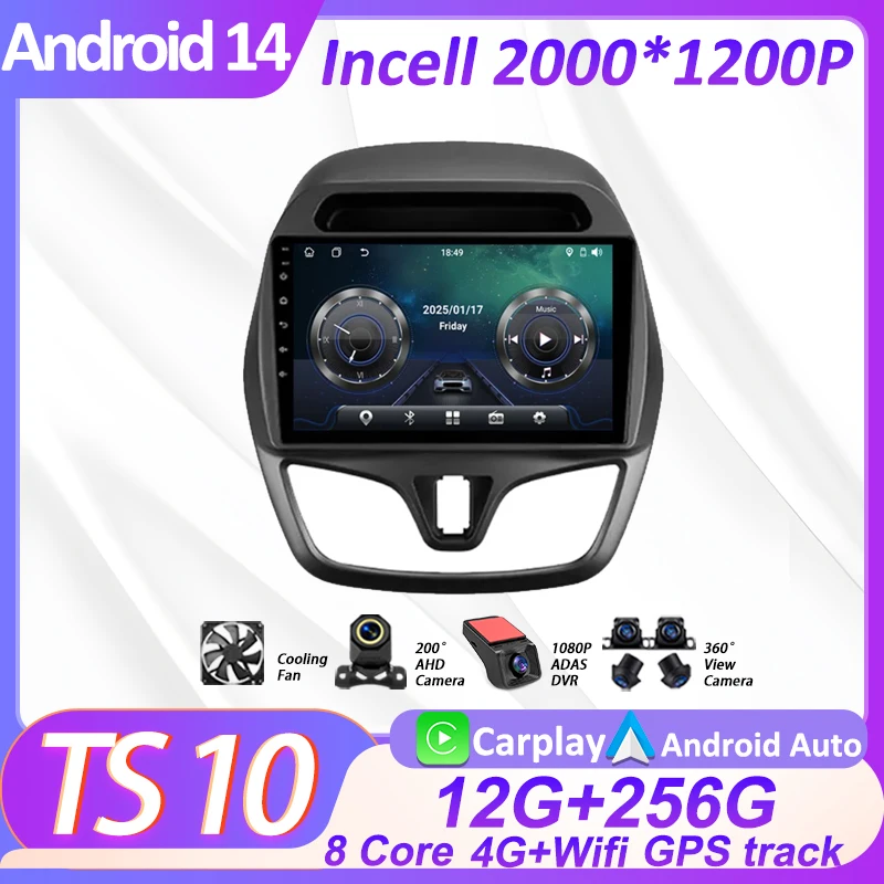 

2din автомобильный Android для Chevrolet Spark Beat 2015-2018 беспроводной Android авто радио Carplay интеллектуальные автомобильные системы GPS-навигация