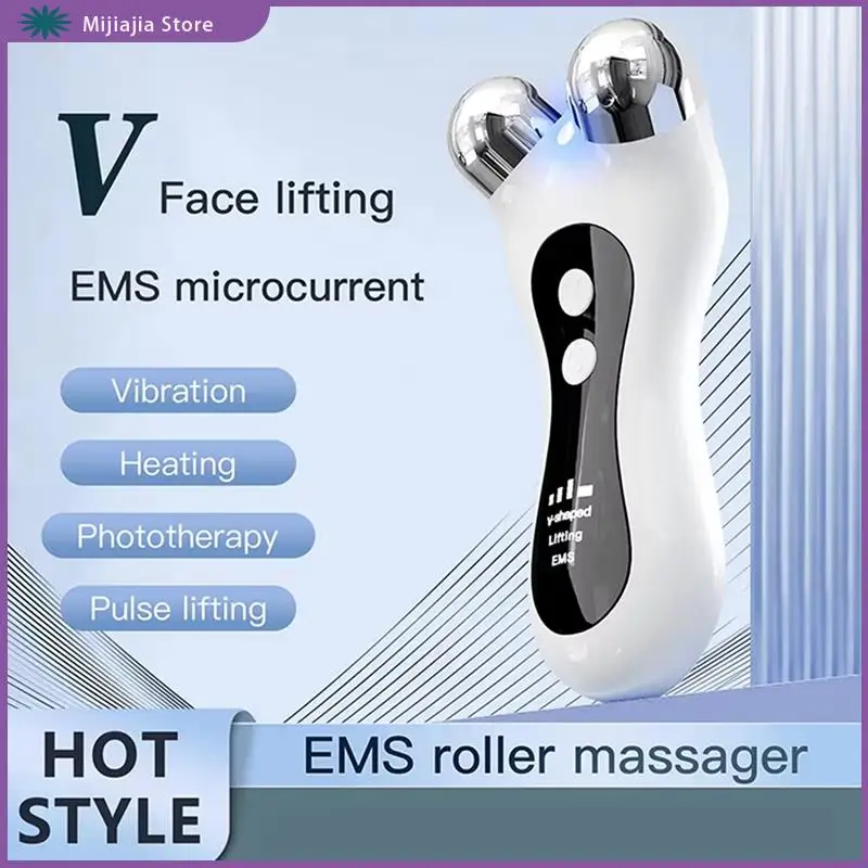 الكهربائية الخامس الوجه رفع الأسطوانة مدلك EMS مكركرنت سونيك الاهتزاز الوجه رفع الجلد تشديد تدليك مبيعات التجميل