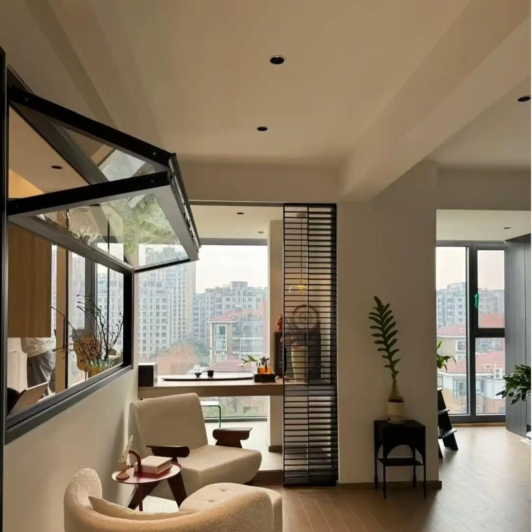 

Modern Customized Aluminum Alloy Folding Soundproof Glass Window for Kitchen with UV Protection and Thermal Insulation