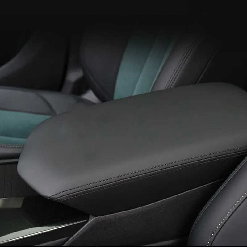 غطاء صندوق مسند الذراع المركزي للسيارة واقي من الجلد الصناعي لجيلي مونجارو KX11 مانجارو 2023 2024 ملحقات التعديل الداخلي