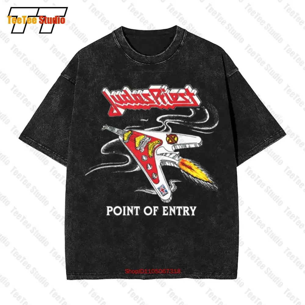 Judas Priest Point Of Entry World Wide Blitz 1981 Vintage Oversized T-Shirt N34A