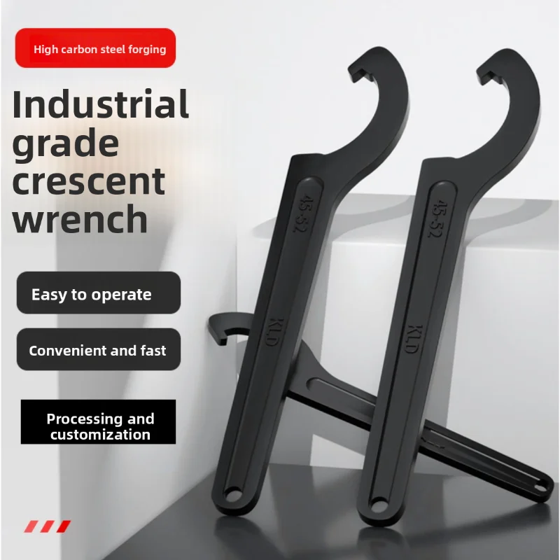 

1pcs Round Nut Hook Spanner Mill Holder Half Moon Wrench 22-26 34-36 38-42 45-52 55-62 85-105 90-95 165-170