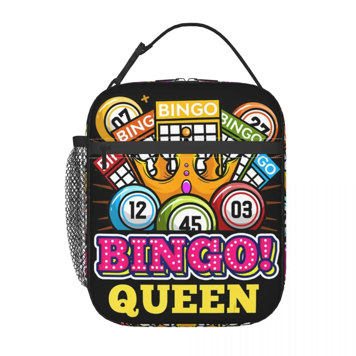 Custom Bingo Queen Lunch Bag Men Women Cooler Warm Insulated Lunch Box for Adult Office