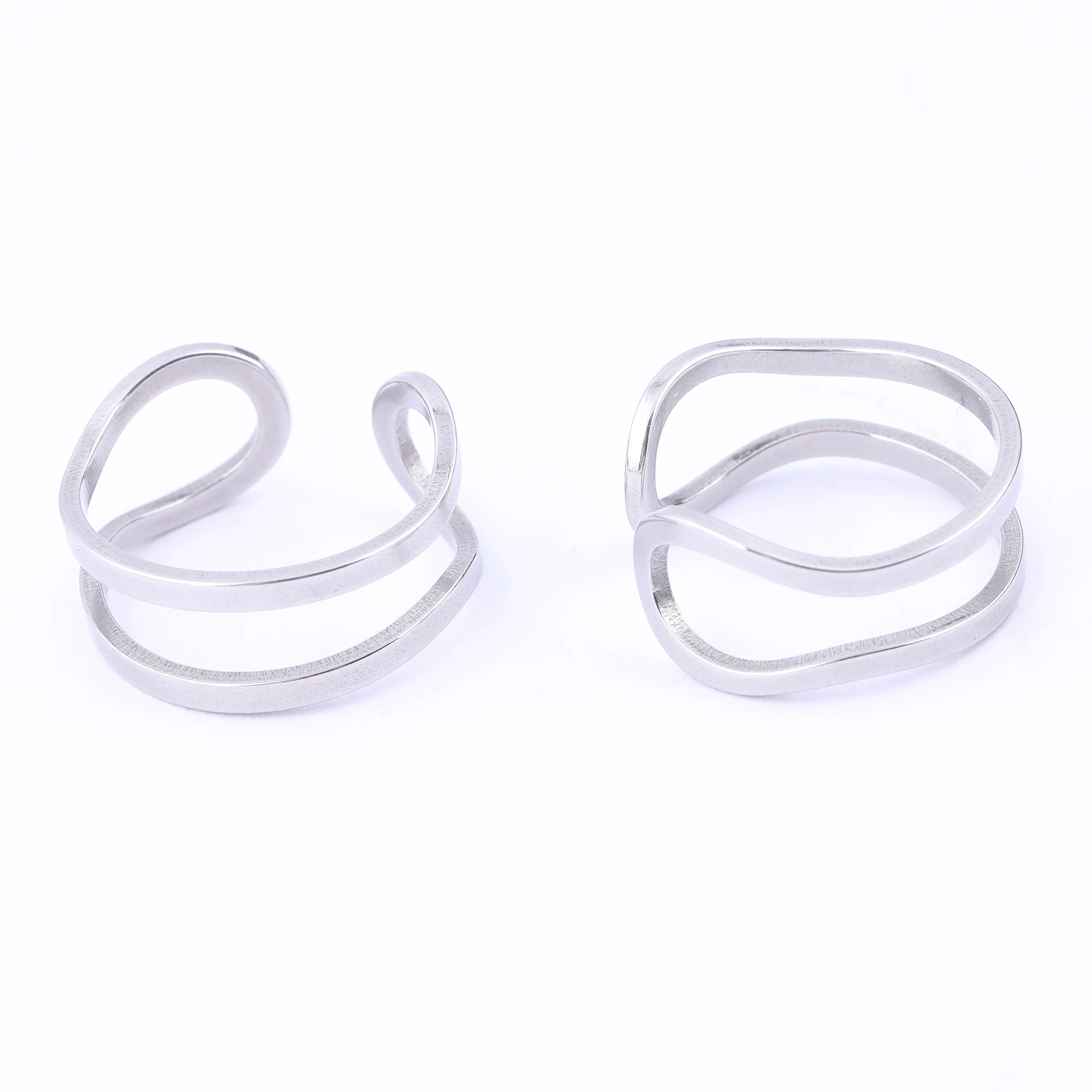 5pcs Stainless Steel Ring Bezel Blanks Diy Fingerring Base Settings For Jewelry Making Supplies