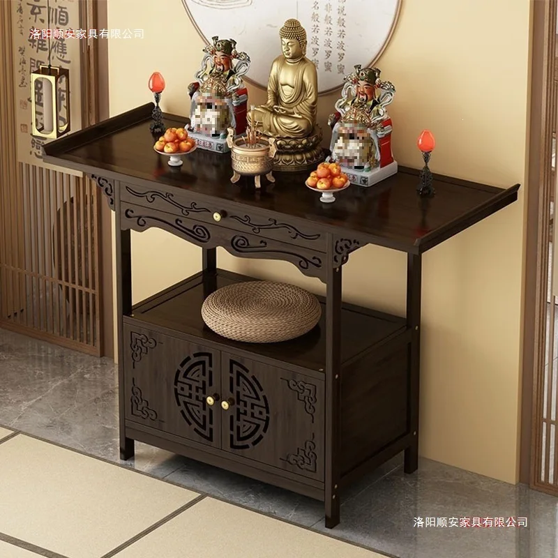 YFY Buddhist niche New Chinese-style vertical cabinet Ye offering table Shentai platform incense case