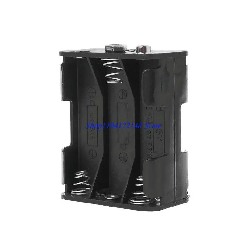 P9FA 6x1.5V AA Buckle Box for Case Cell DIY Clip Container Spring Buckle Battery Box