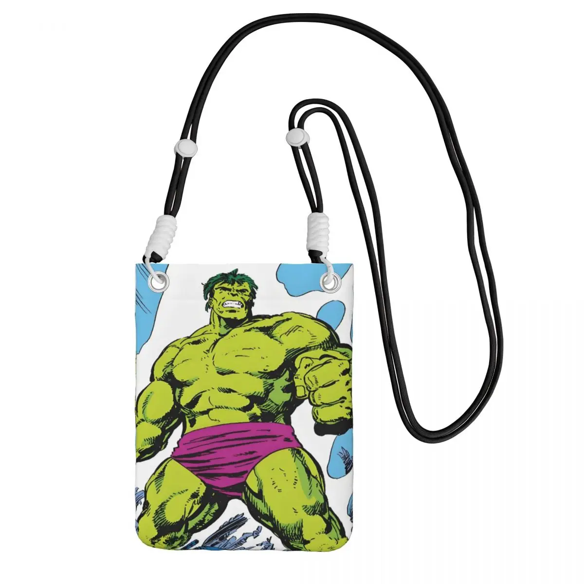 

Custom Fashion Hulk Mobile Phone Bag for Running Women Men Comics Small Crossbody Purse Smart Phone Wallet With Strap