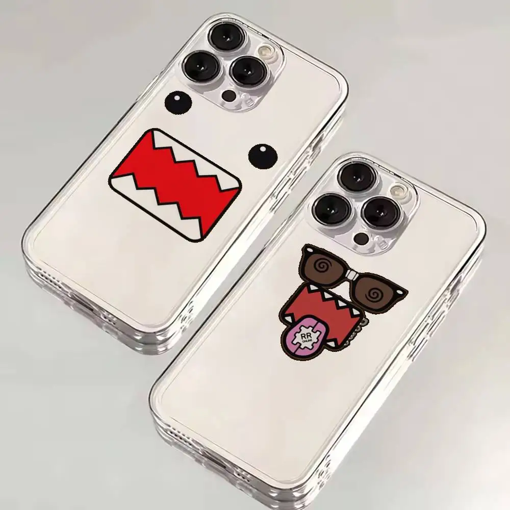 

Cute Domo-kun Phone Case For iPhone 16,15,14,13,12,11 Plus,Pro,Max,XR,XS,X,7,8 SE,Mini Transparent Silicone Soft