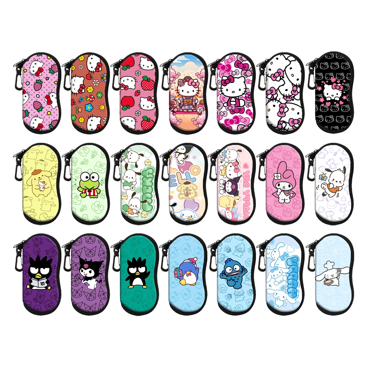 

Kawaii Cartoon Animal Series Eyewear Cases Cover Sunglasses Case Anime Cats Dogs Glasses Box With Zipper Portable Eyeglass Cases