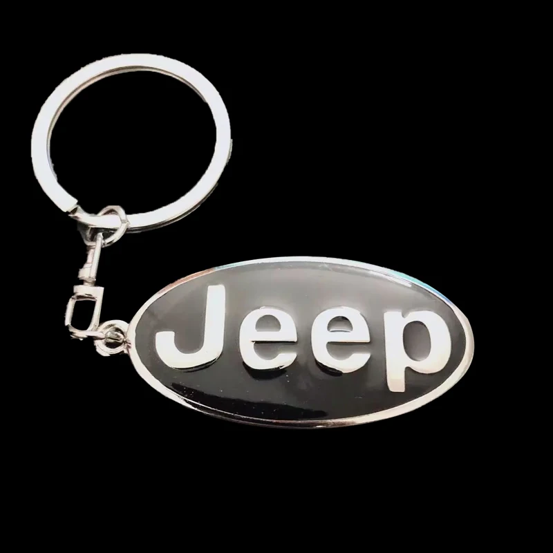 

High Quality Zinc Alloy Car Emblem Keychain Gift Keyring For Jeep Compass Grand Cherokee WK WK2 KJ KK KL Commander XK Renegade