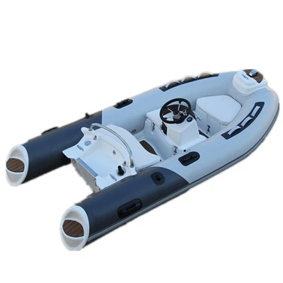 Luxury 1.2mm PVC Fiberglass Rib Boat 300 330 With Center Console For Drifting Outdoor Activities
