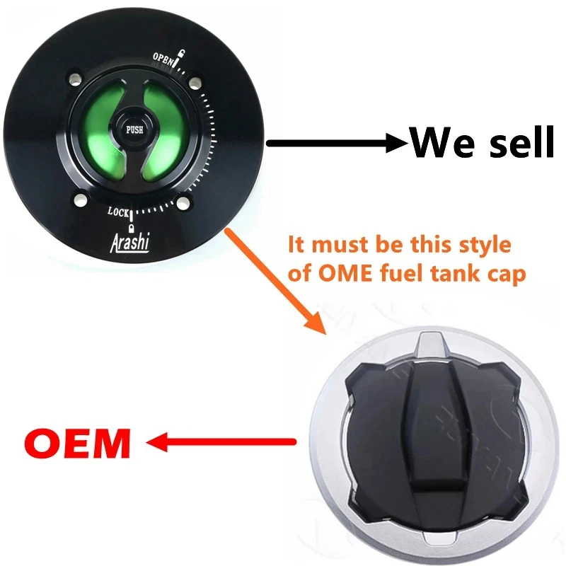 For KAWASAKI ZX25R ZX4R ZX6R Z900 Z900SE Ninja400 Ninja500 Versys 1000 CNC Aluminum Alloy Fuel Tank Cap