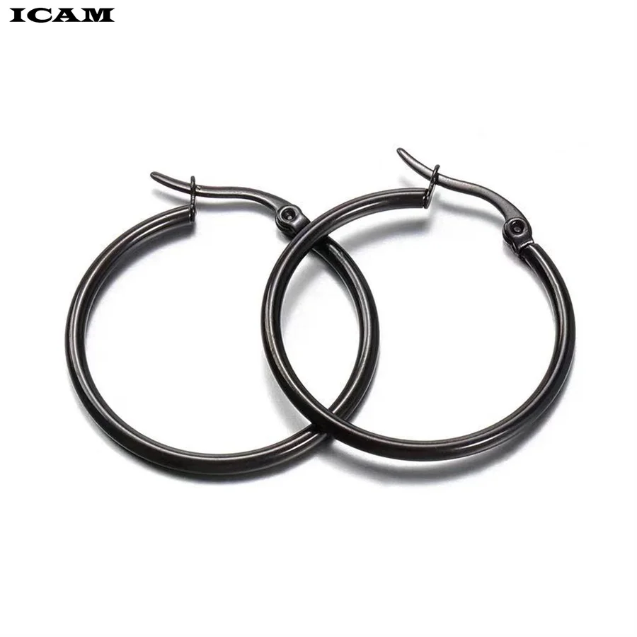 ICAM 40mm 60mm 70mm 80mm Exaggerate Big Smooth Circle Hoop Earrings Brincos Simple Party Round Loop Bijoux for Women Jewelry