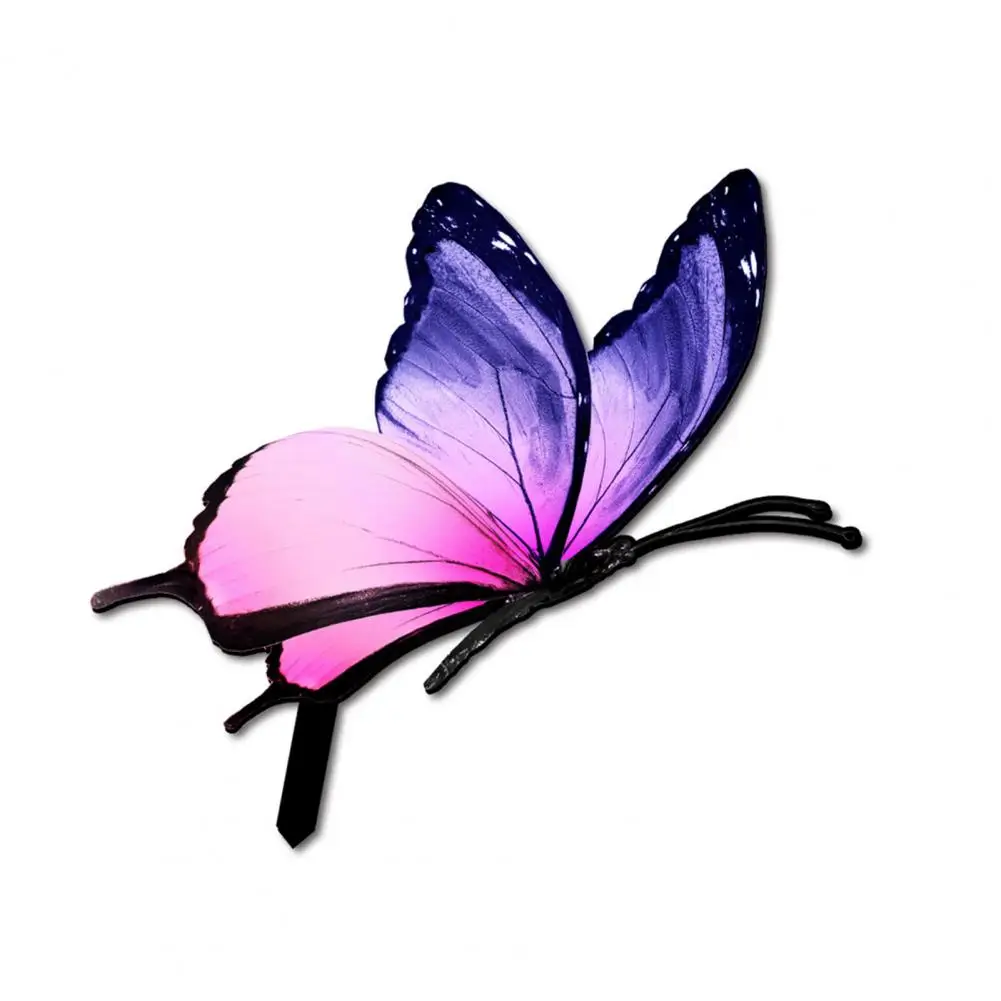 Excellent Butterfly Insert Sign Weather-proof Decorative Vivid Appearance Outdoor Patio Lawn Backyard Decor Stake