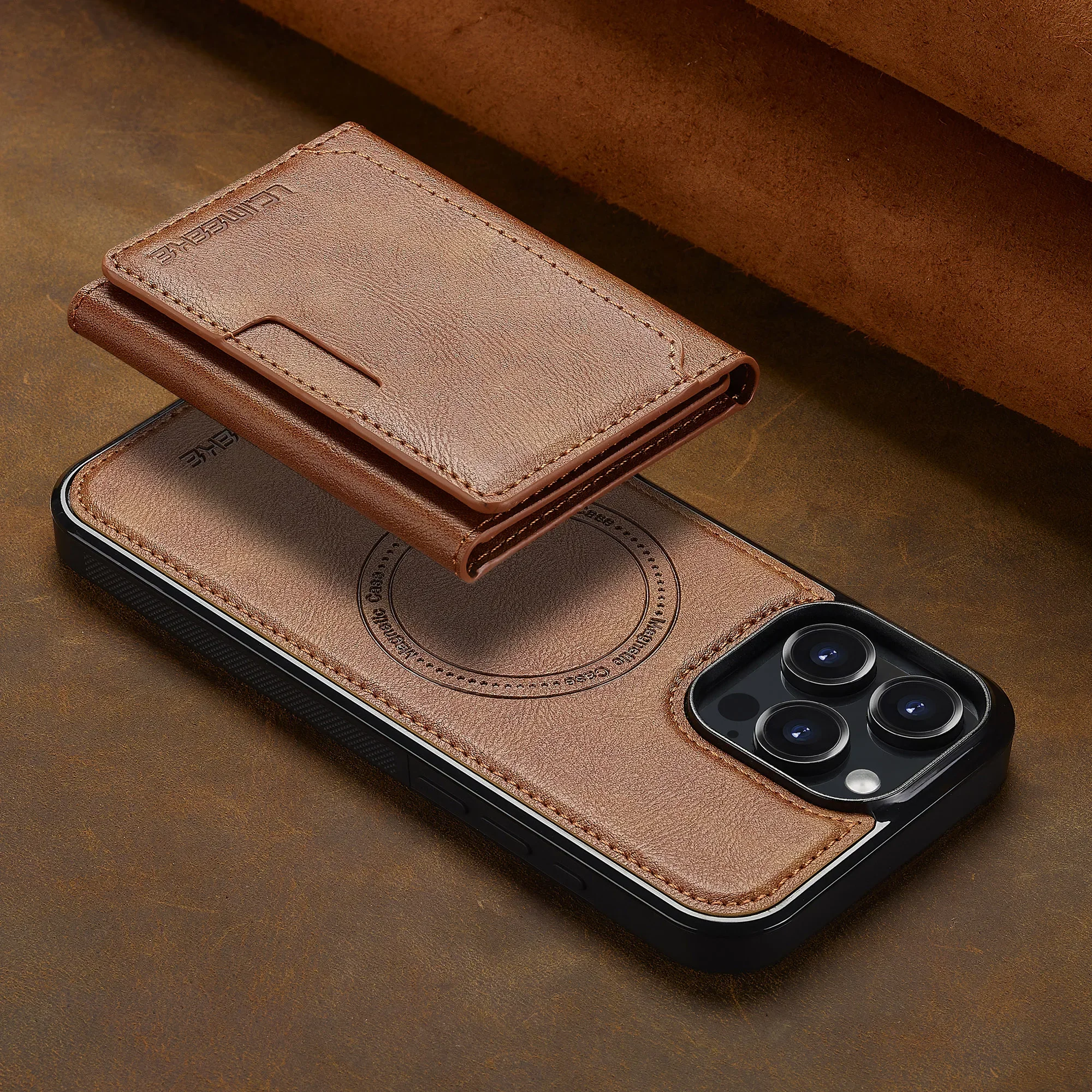 

Detachable Wallet Case For iPhone 16 Pro Max 15 14 Plus 13 12 11 XS XR X 7 8 SE 2022 2020 2024 For MagSafe Cards Holder Cover