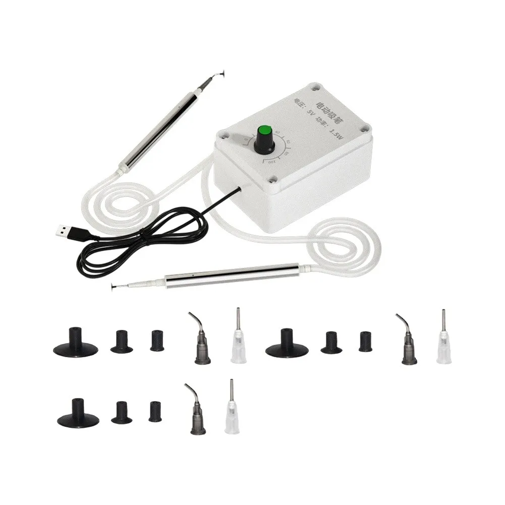 USB Motorized Vacuum Suction Pen Adjustable IC Chip Picker With Silicone Cup For Electronics Repair Tool