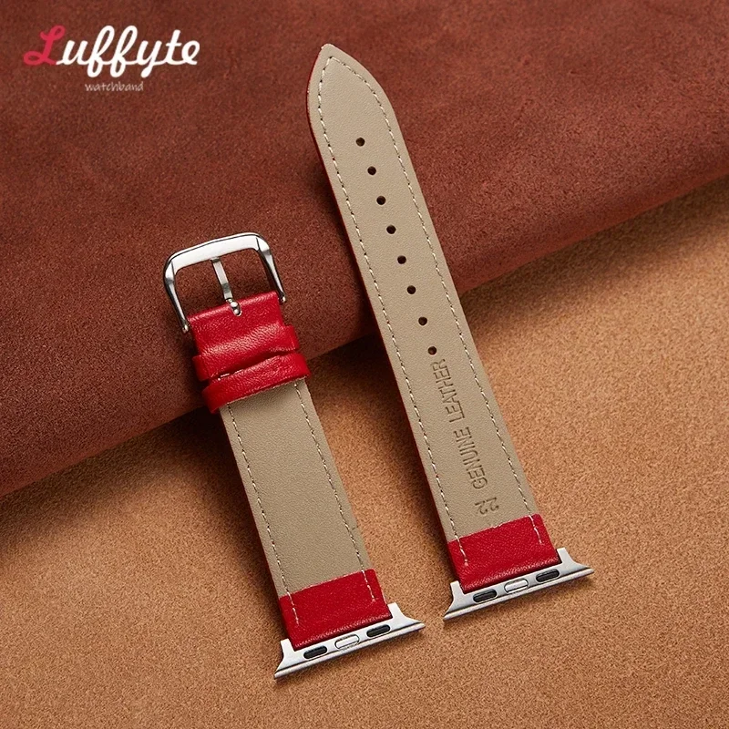 Cinturino in pelle casual per cinturino Apple Watch 38 40 41 42 44 45 46 49mm Cinturino da lavoro per IWatch Series 1-10 Ultra SE 2