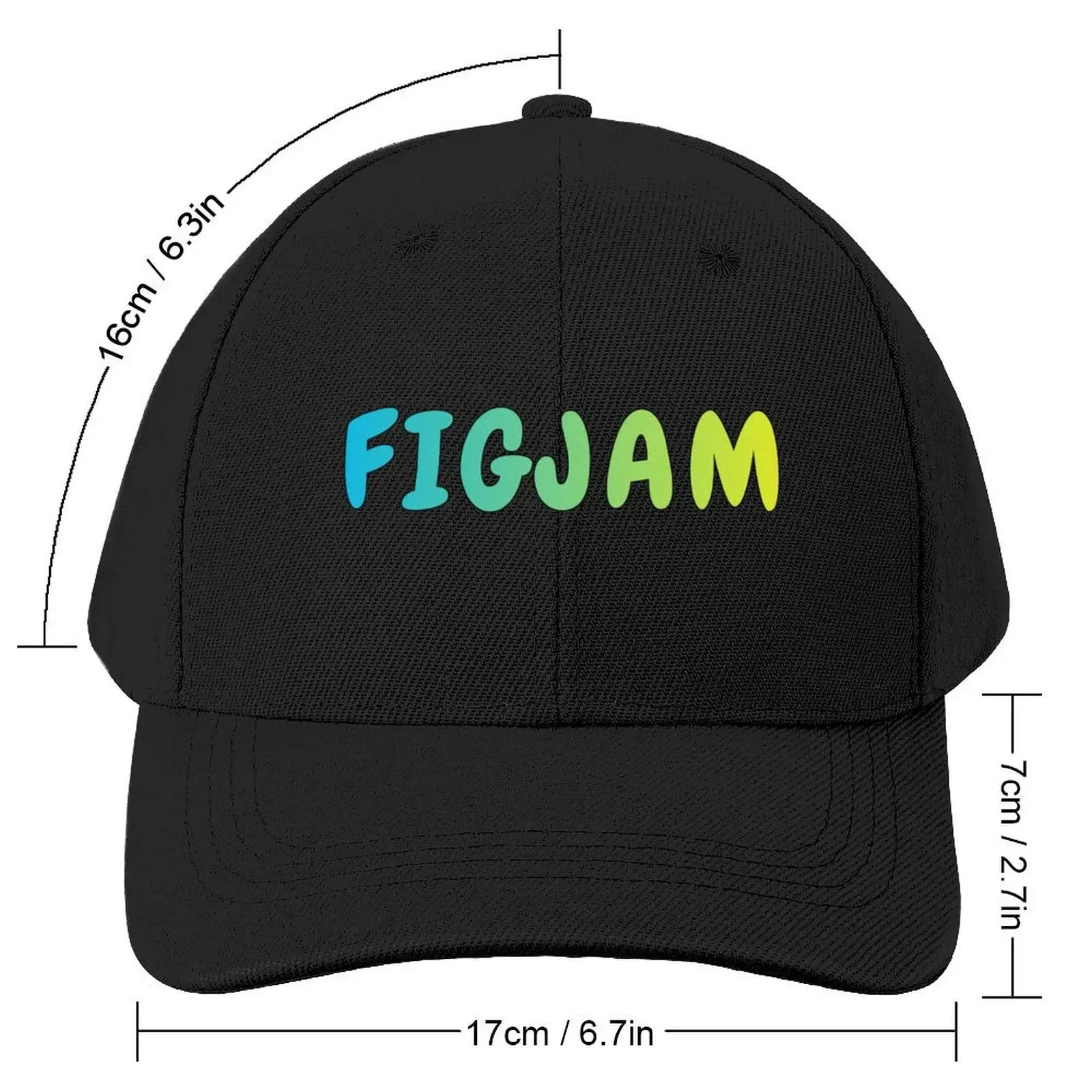 Figjam Baseball Cap Snapback Cap Anime Grappige Hoed Helm Man Dames