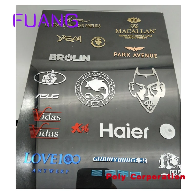 Custom  Electroforming Custom Logo Self Adhesive Packaging Labels Gold/Silver Color Transfer Decals Sticker For Package
