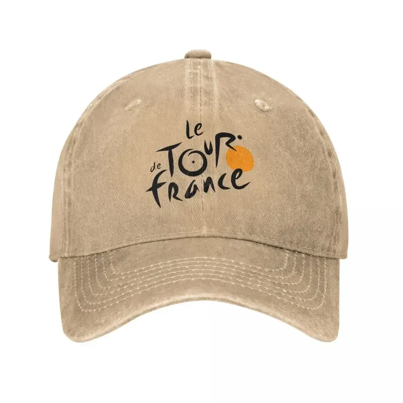 The Tour De Frances Unisex Style Trucker Hat Biking Cycling Distrested Denim Hats Cap Vintage Outdoor Running Golf soft dad hat