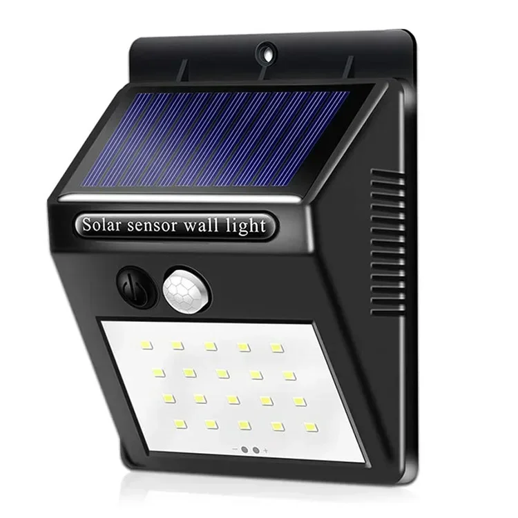 20 LED Solar Light Outdoor Solar Garden Lamp PIR Motion Sensor Solar Powered Sunlight Waterproof for Street Decoration