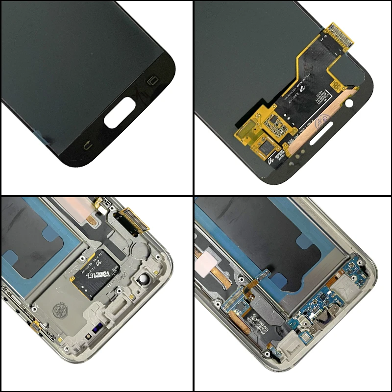 Burn Shadow For Samsung  S7 G930 LCD Display Touch Screen With Frame Digitizer Assembly For Samsung G930 G930F LCD Screen