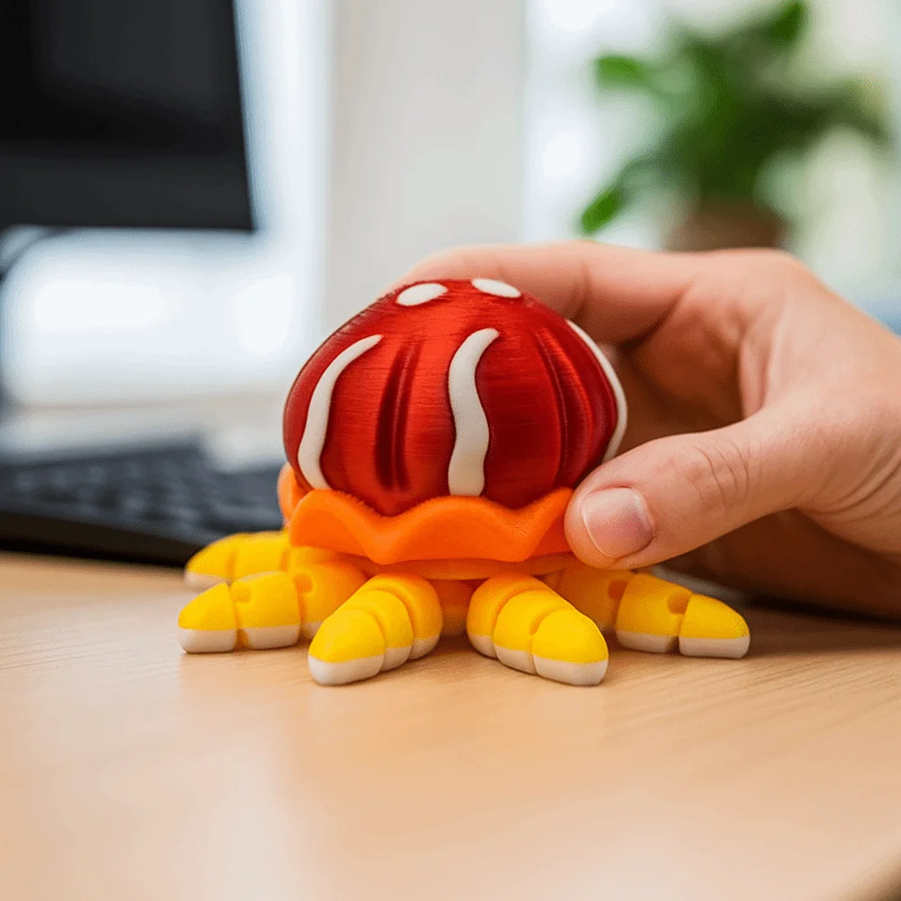 シミュレーション可動クラゲオーナメントプラスチック多関節3Dプリントクラフトコレクション多関節動物玩具