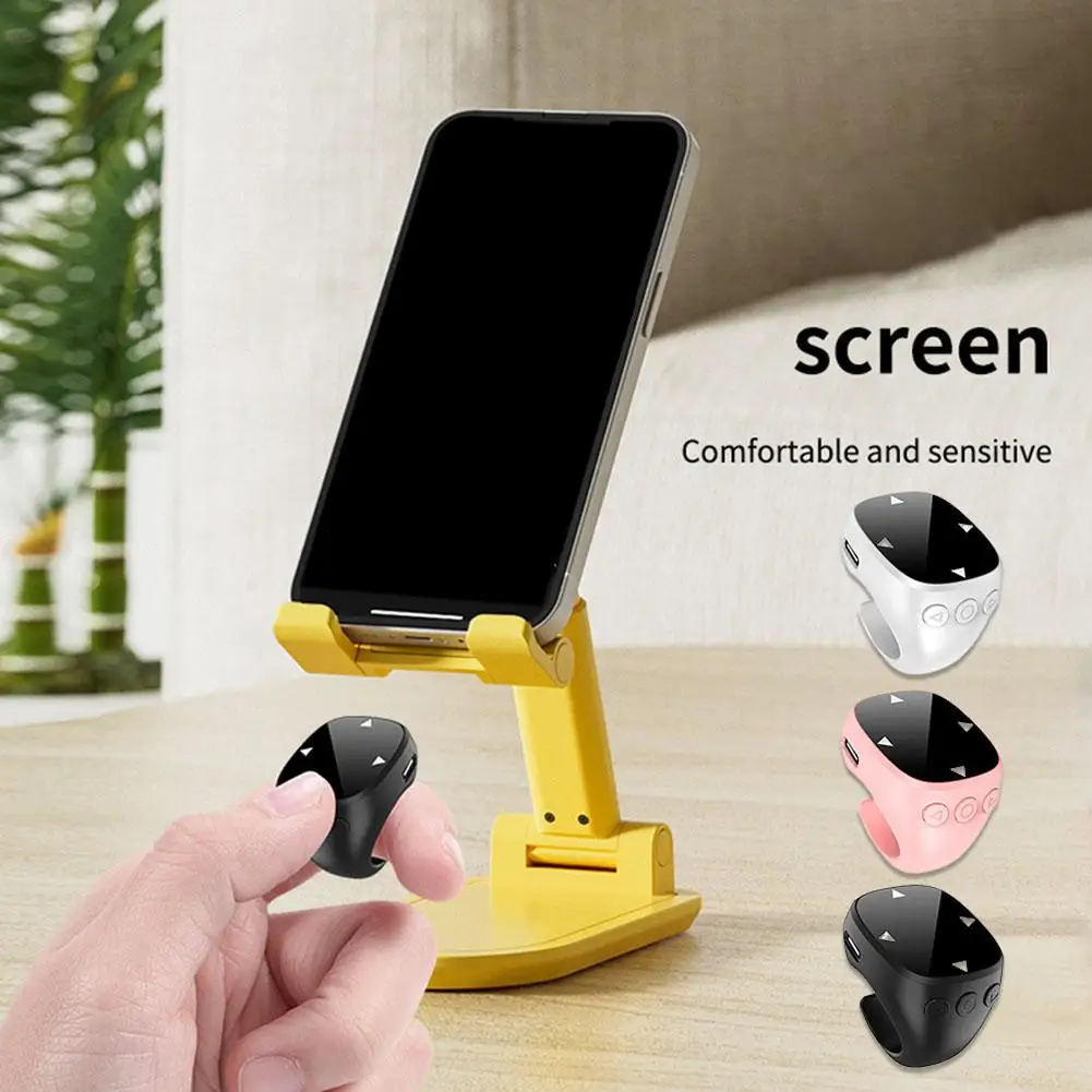 Scrolling Wireless Finger Shutter Remote Control Page Turner Mobile Phone Controller Bluetooth For Home Travel Car 