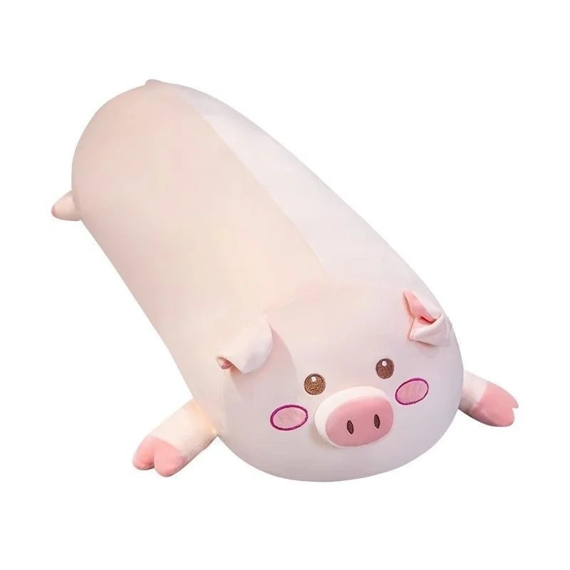 "Super Soft Chubby Lying Pig Plush Pillow - Cute Hugging Stuffed Animal for Cozy Sleep & Cuddles"