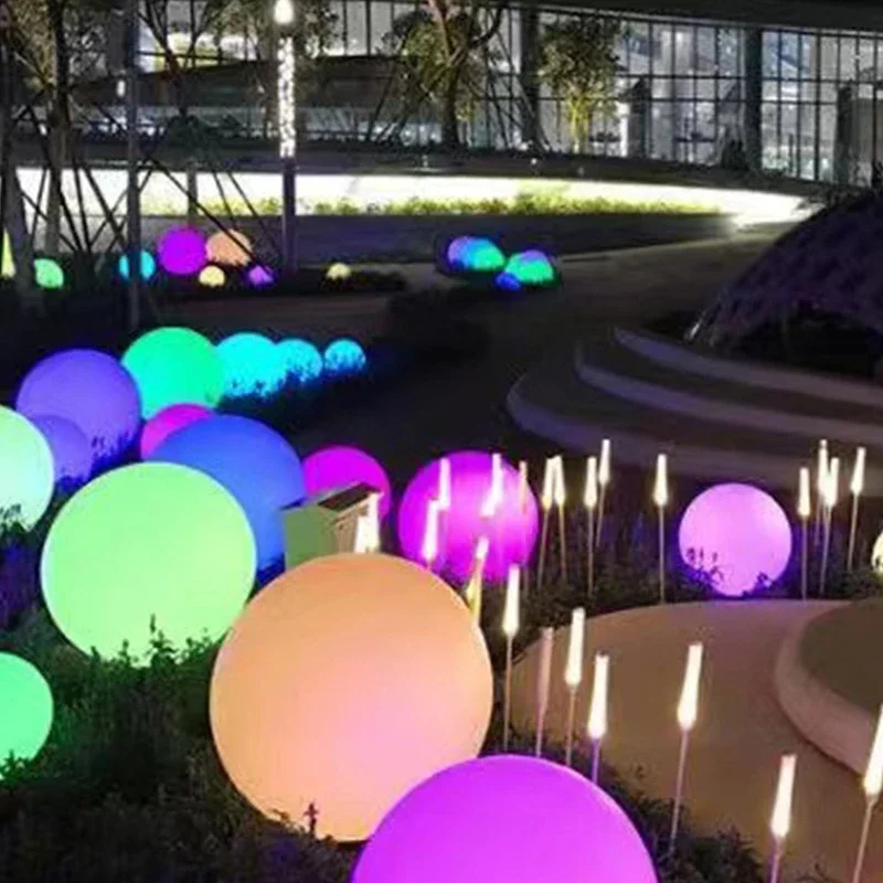 ALBERT Lámpara de bola LED lámpara de patio paisaje lámpara de césped al aire libre jardín recargable