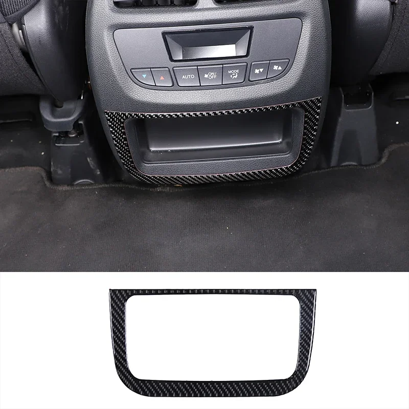 

For Honda Pilot 2015-2022 Soft Carbon Car Rear Air Conditioner Outlet Frame Cover Trim Stickers Car Accessories