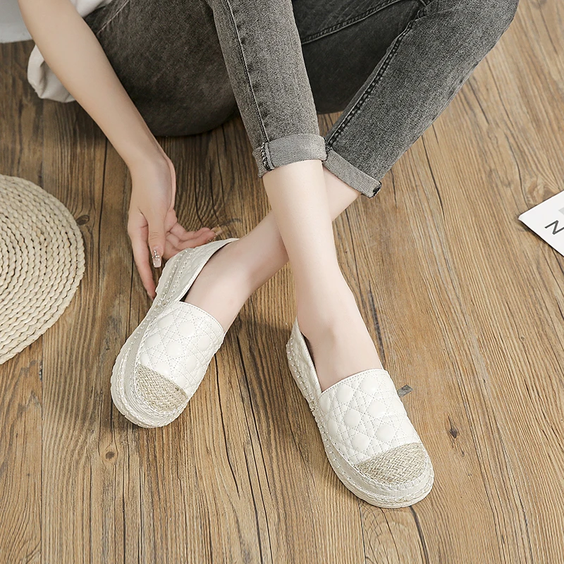 Women\'s Shoes 2022 Trend Flats Espadrilles Platform Woman Loafers Moccasins Slip-on Barefoot Fashion Casual Elegant Sneakers Hit